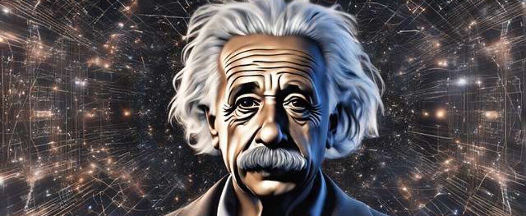 A Face Of Albert Einstein In A World Of Cosmos And Quantum Physics Everywhere You See Atoms And Co