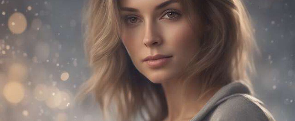 Realistic Closeup From The Waist Up Model Portrait Of Caucasian Woman With Brown Eyes And Grey N4k (18)
