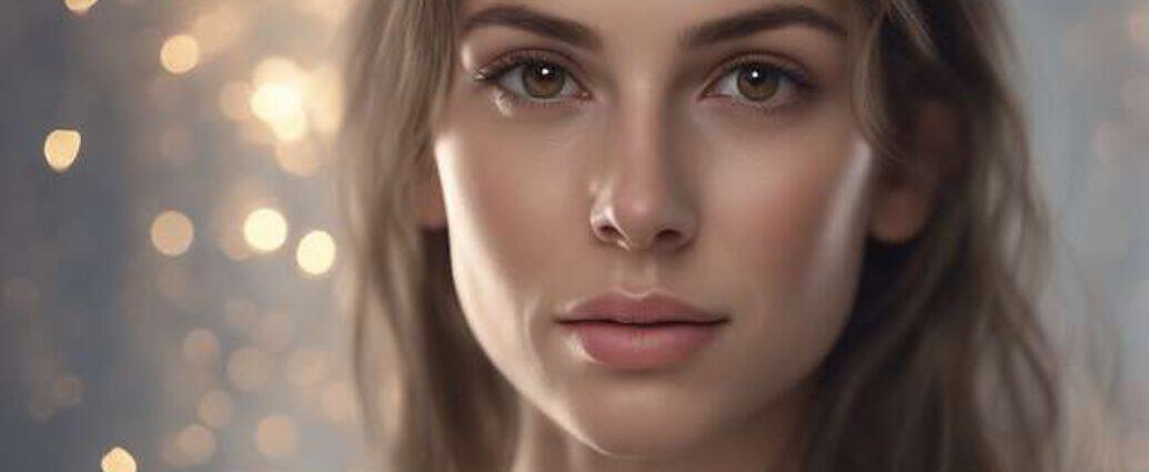 Realistic Closeup From The Waist Up Model Portrait Of Caucasian Woman With Brown Eyes And Grey N4k (2)