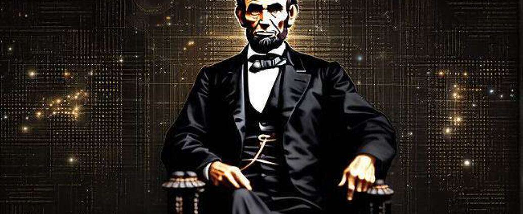 A Face Of Abraham Lincoln In A World Of Cosmos And Quantum Physics Everywhere You See Atoms And Co