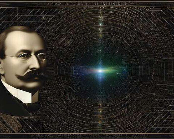 A Face Of Anton Pawlowitsch Tschechow In A World Of Cosmos And Quantum Physics Everywhere You See 