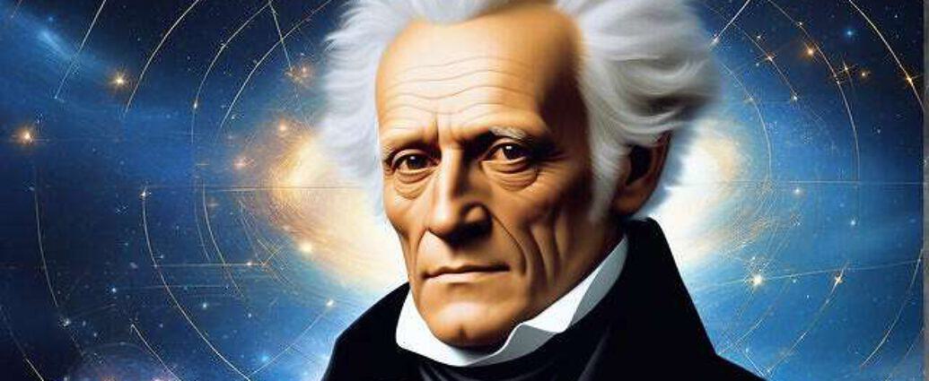 A Face Of Arthur Schopenhauer In A World Of Cosmos And Quantum Physics Everywhere You See Atoms An