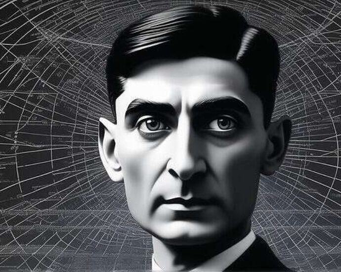 A Face Of Franz Kafka A World Of Cosmos And Quantum Physics Everywhere You See Atoms And Conductor