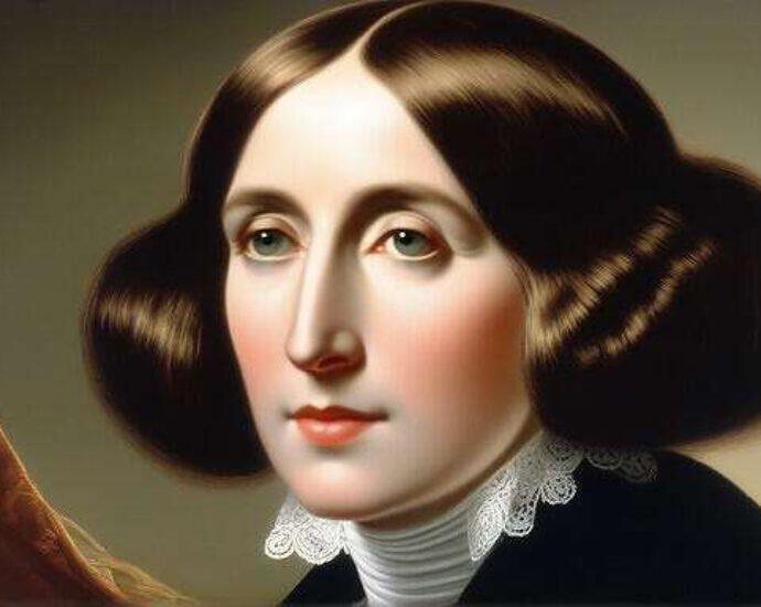 A Face Of George Eliot In A World Of Cosmos And Quantum Physics Everywhere You See Atoms And Cond