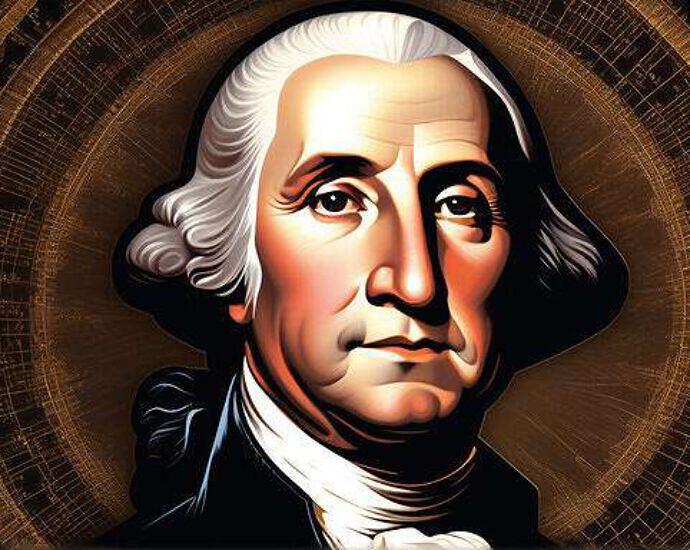 A Face Of George Washington In A World Of Cosmos And Quantum Physics Everywhere You See Atoms And