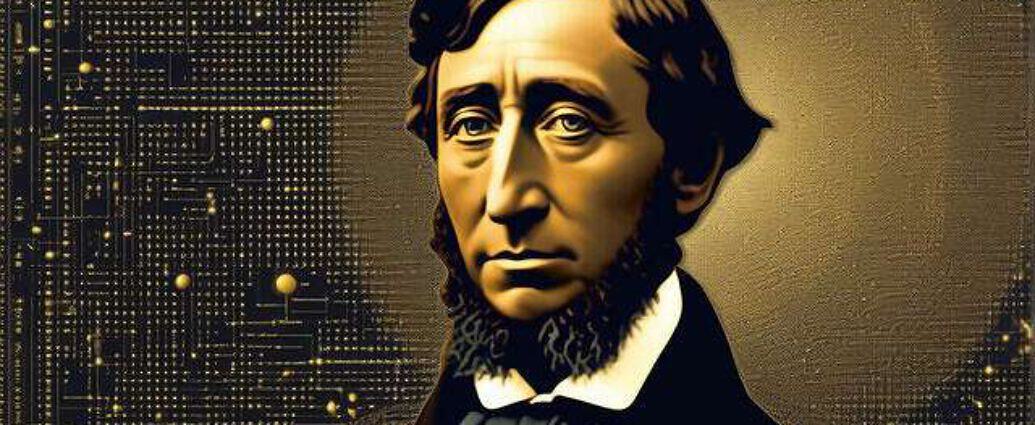 A Face Of Henry David Thoreau In A World Of Cosmos And Quantum Physics Everywhere You See Atoms A