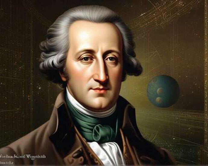 A Face Of Johann Wolfgang Von Goethe In A World Of Cosmos And Quantum Physics Everywhere You See A