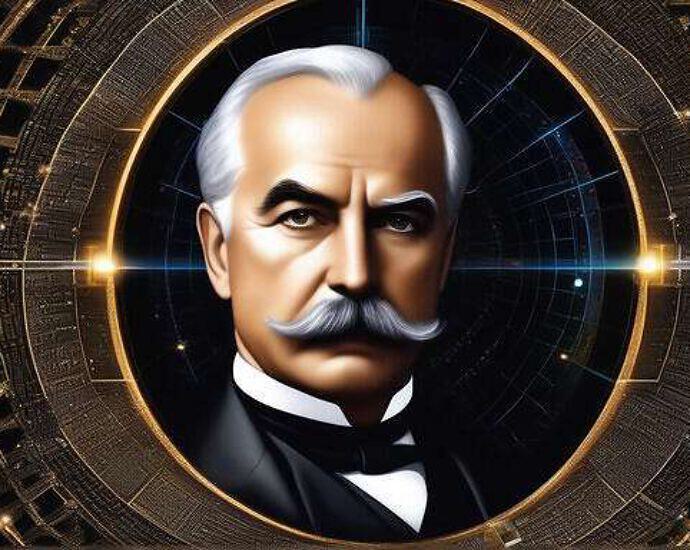A Face Of John Pierpont Morgan In A World Of Cosmos And Quantum Physics Everywhere You See Atoms A