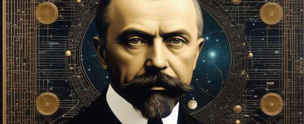 A Face Of Jules Henri Poincar In A World Of Cosmos And Quantum Physics Everywhere You See Atoms A