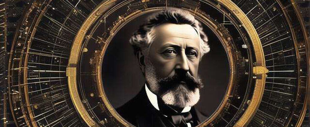 A Face Of Jules Verne A World Of Cosmos And Quantum Physics Everywhere You See Atoms And Conductor