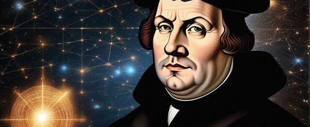 A Face Of Martin Luther In A World Of Cosmos And Quantum Physics Everywhere You See Atoms And Cond