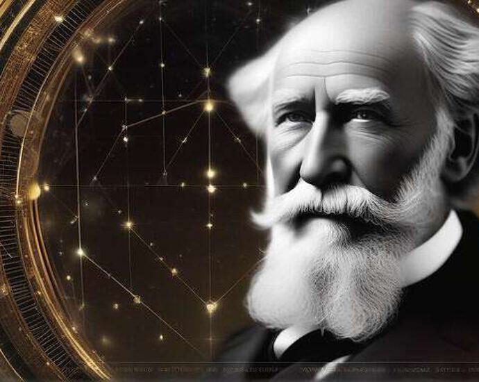 A Face Of Samuel Smiles In A World Of Cosmos And Quantum Physics Everywhere You See Atoms And Cond 42581553