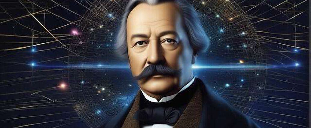 A Face Of Theodor Fontane In A World Of Cosmos And Quantum Physics Everywhere You See Atoms And C