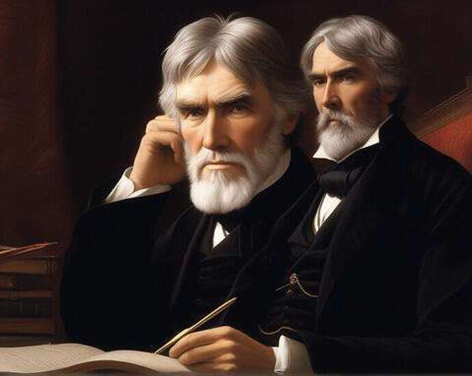 A Face Of Thomas Carlyle In A World Of Cosmos And Quantum Physics Everywhere You See Atoms And Co