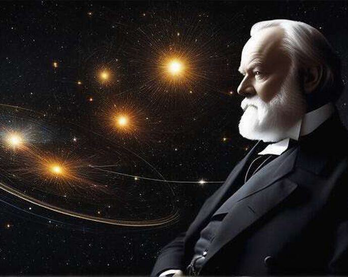 A Face Of Victor Hugo In A World Of Cosmos And Quantum Physics Everywhere You See Atoms And Condu