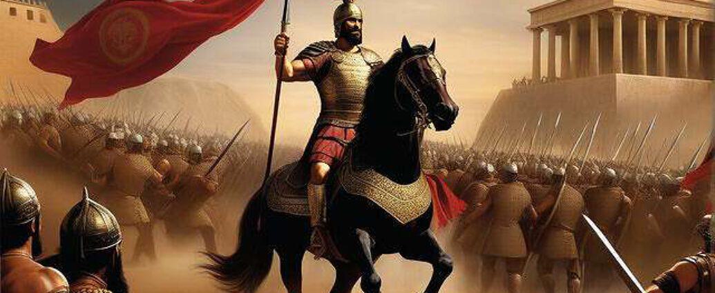 Depict Hannibal Barca The Legendary Carthaginian Commander In All His Glory As He Prepares To Ente