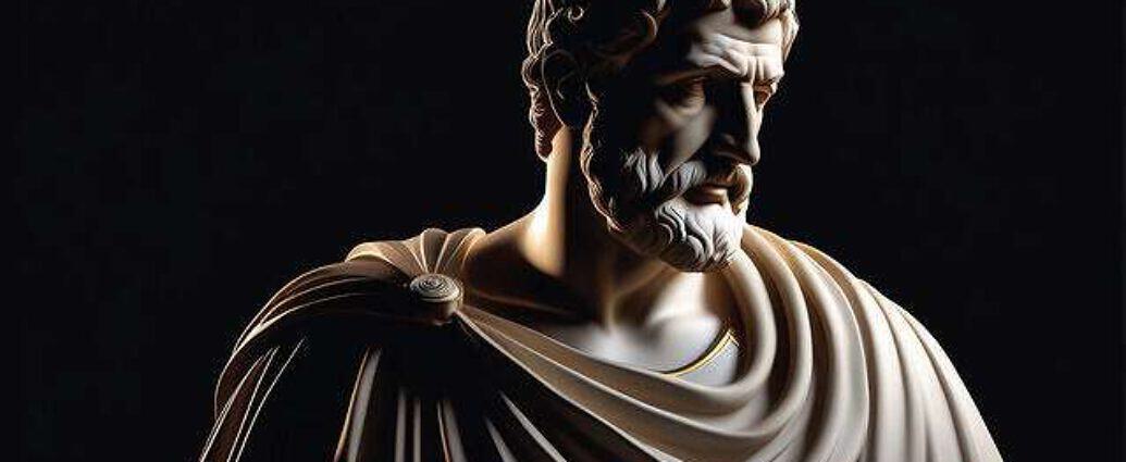 Stoic Roman Statue Seneca Black Background 8k Cinematic Sideways Ultra Realistic Artistic Pho
