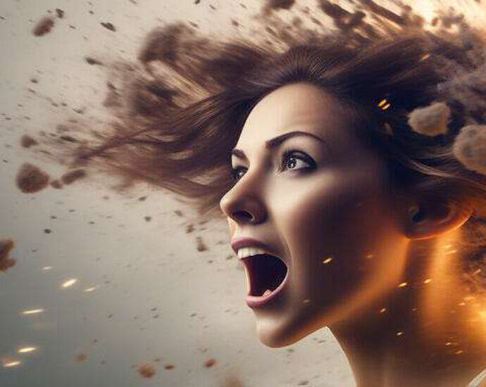 Man And Woman Nerves Exploding From A Head (2)