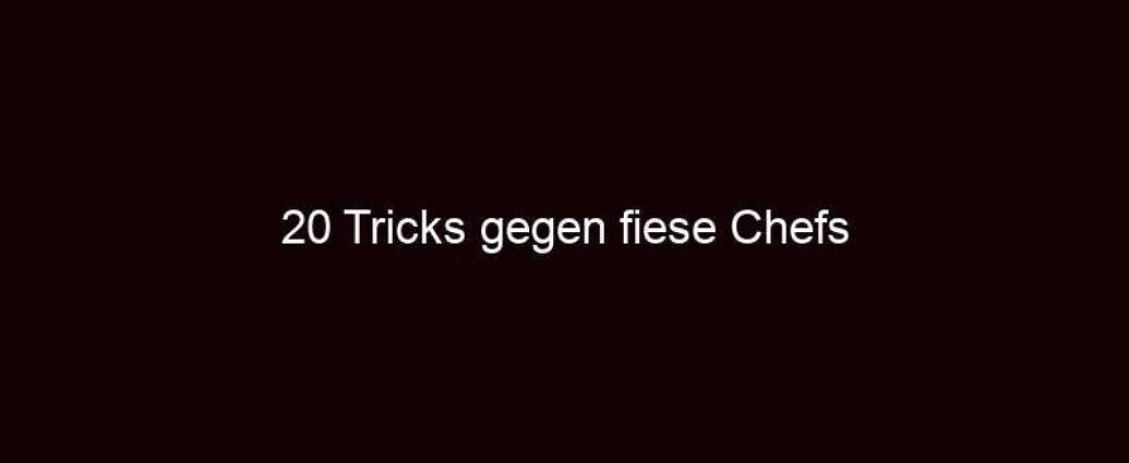 20 Tricks Gegen Fiese Chefs