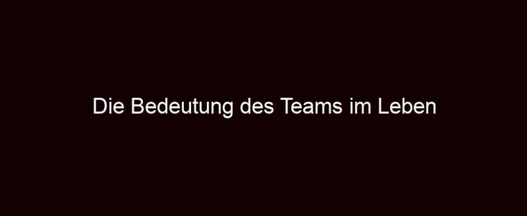 Die Bedeutung Des Teams Im Leben