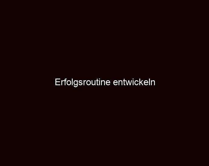 Erfolgsroutine Entwickeln