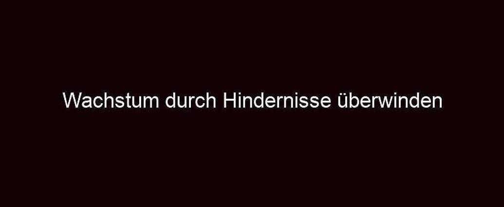 Wachstum Durch Hindernisse überwinden