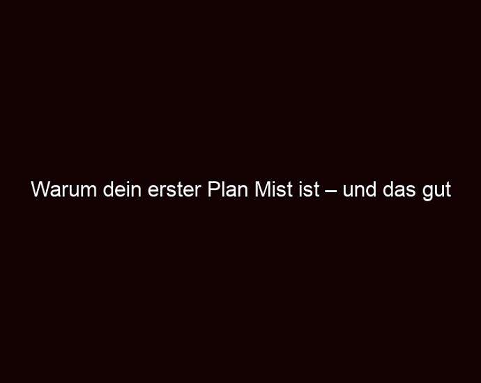 Warum Dein Erster Plan Mist Ist – Und Das Gut So Ist!