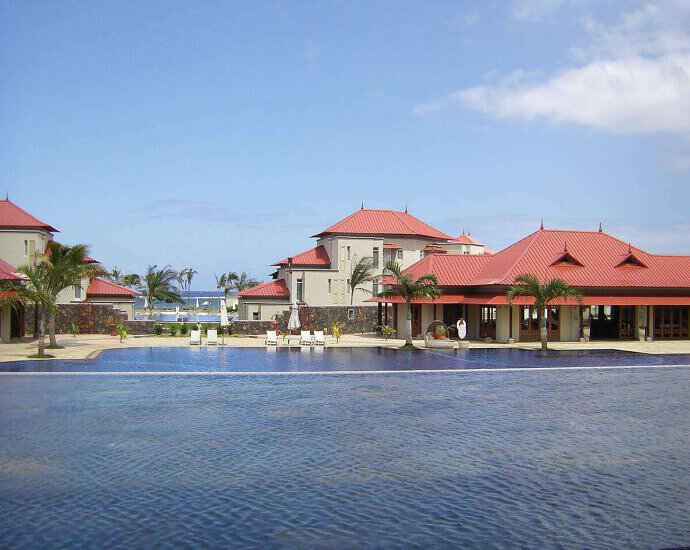 Eine Strandvilla auf Mauritius.