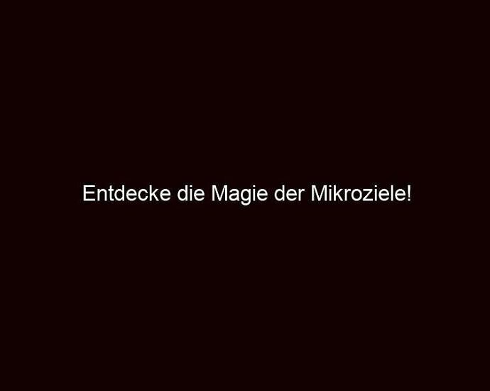Entdecke die Magie der Mikroziele!