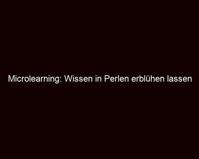 Microlearning: Wissen in Perlen erblühen lassen 
