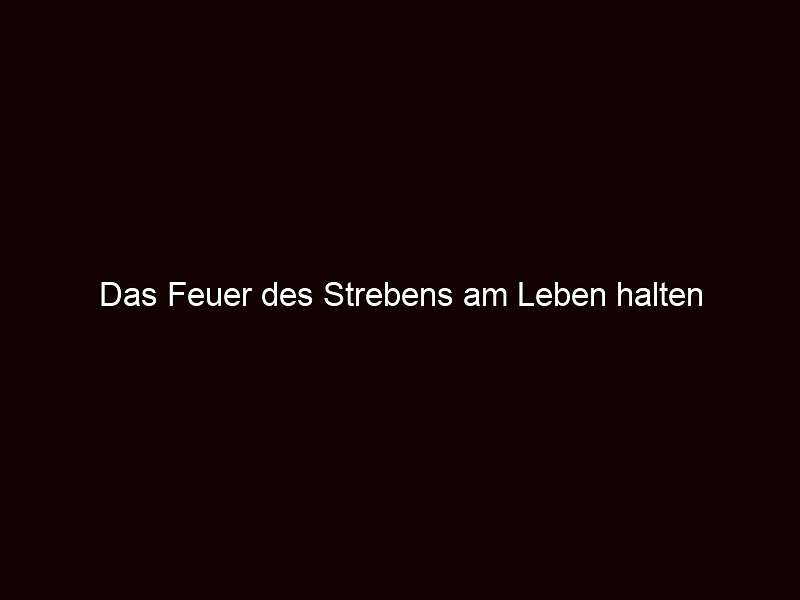 Das Feuer des Strebens am Leben halten
