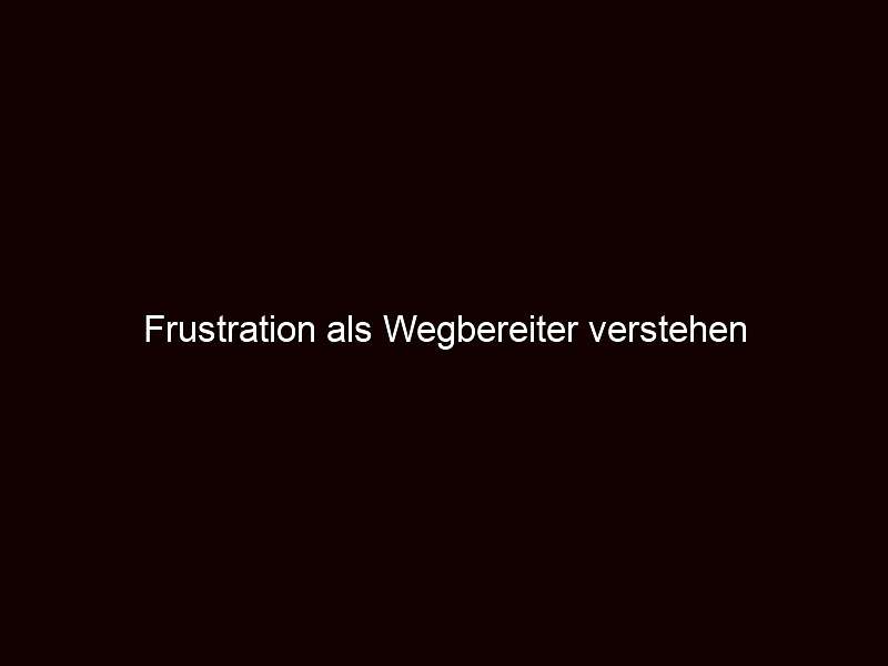 Frustration als Wegbereiter verstehen