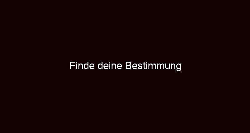 Finde Deine Bestimmung