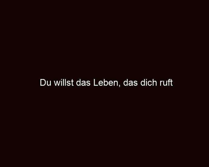 Du willst das leben, das dich ruft