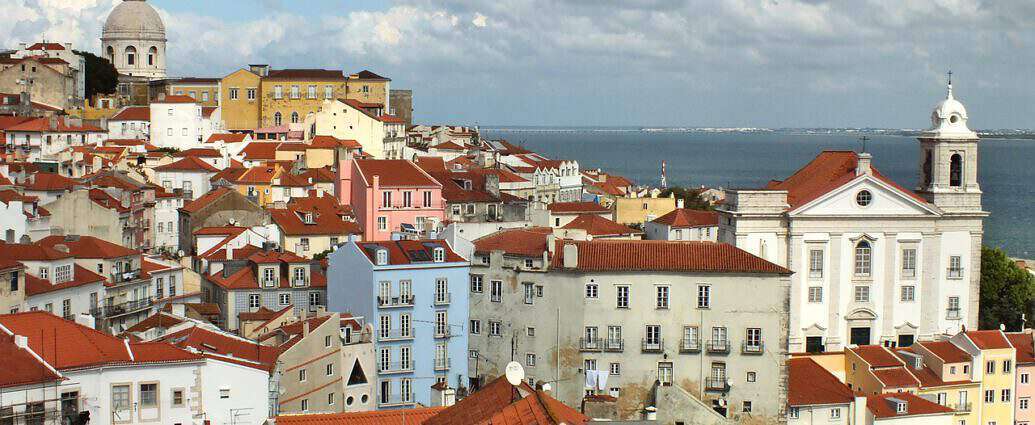 Stadtansicht von Lissabon.