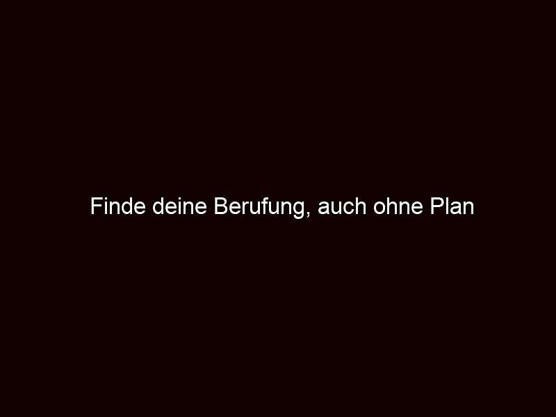 Finde deine Berufung, auch ohne Plan