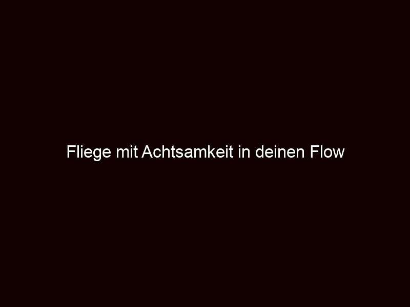 Fliege mit Achtsamkeit in deinen Flow
