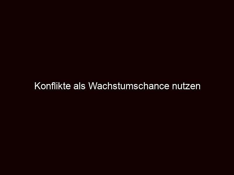 Konflikte als Wachstumschance nutzen
