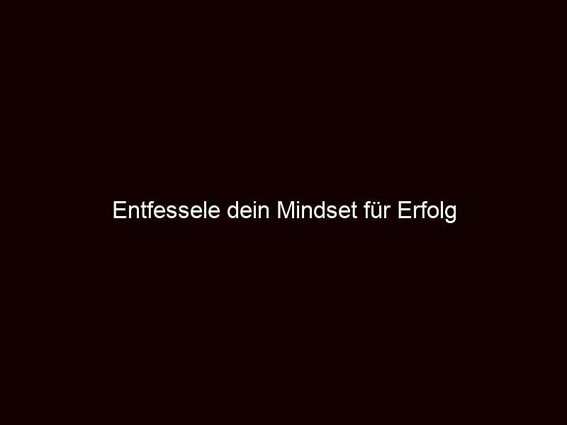 Entfessele dein Mindset für Erfolg