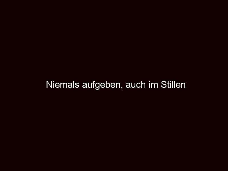 Niemals aufgeben, auch im Stillen