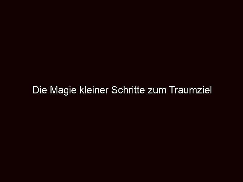 Die magie kleiner schritte zum traumziel