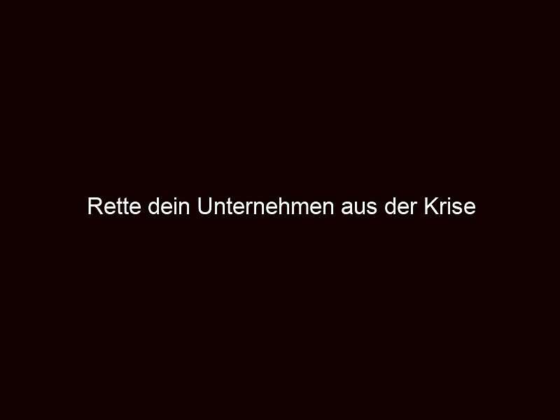 Rette dein unternehmen aus der krise