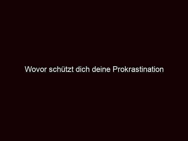 Wovor schützt dich deine Prokrastination wirklich?