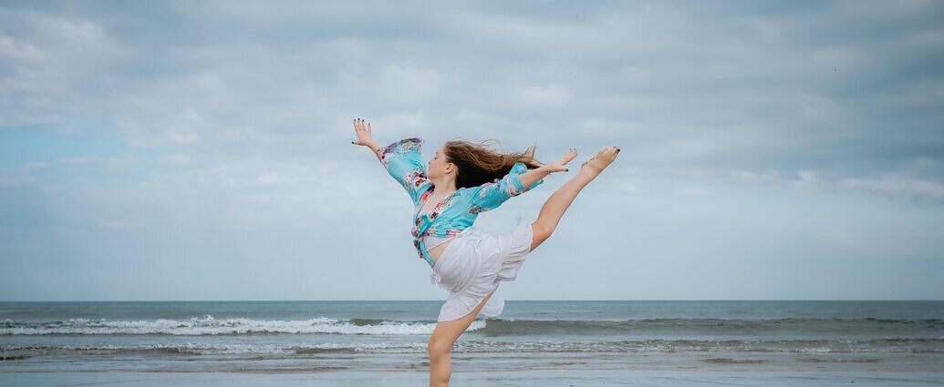 female, nature, beach, dance, jump, play, girl, joy, outdoors, freedom, sea, seaside