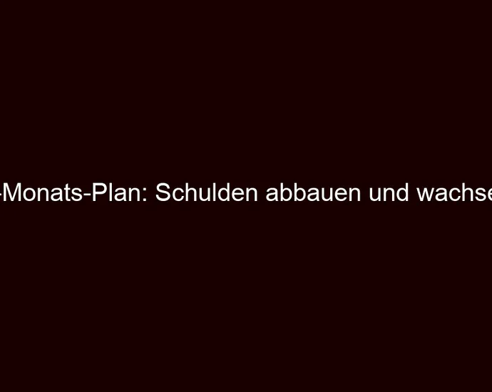 6 Monats Plan: Schulden abbauen und wachsen