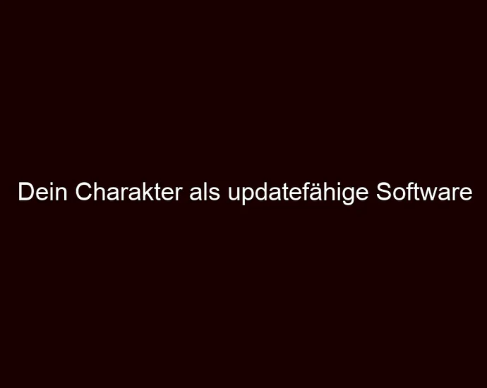 Dein Charakter als updatefähige Software