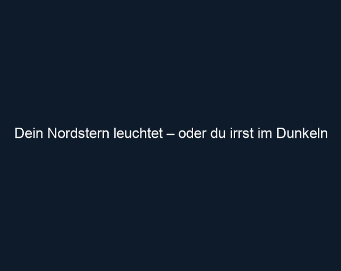 Dein Nordstern leuchtet – oder du irrst im Dunkeln