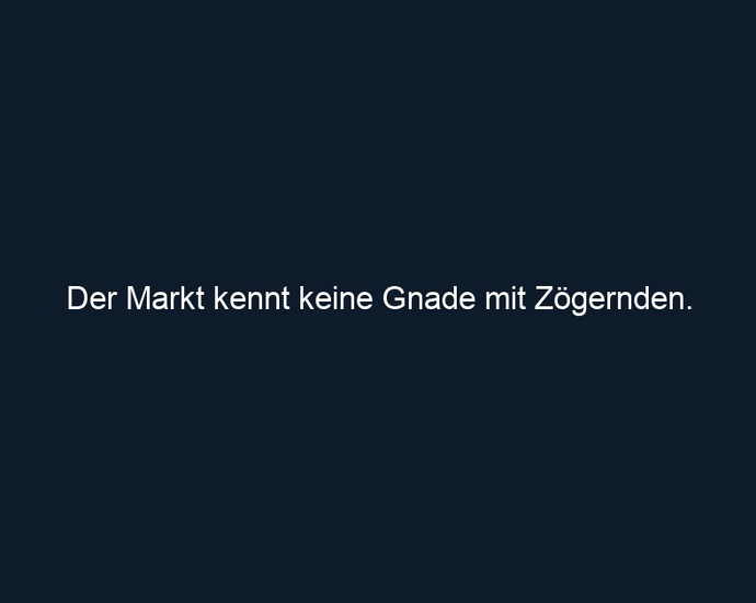 Der Markt kennt keine Gnade mit Zögernden.