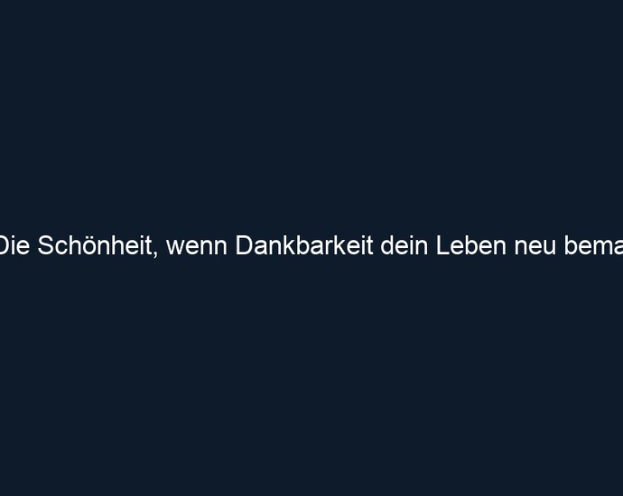 Die Schönheit, wenn Dankbarkeit dein Leben neu bemalt