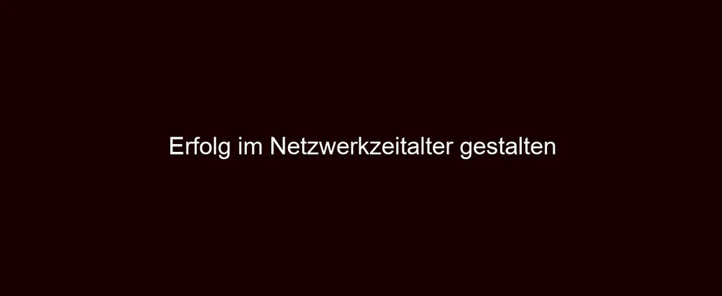 Erfolg im Netzwerkzeitalter gestalten